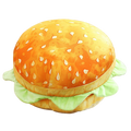Plush Burger Cushion