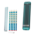 Hard Pencil Case with Pencils & Ruler