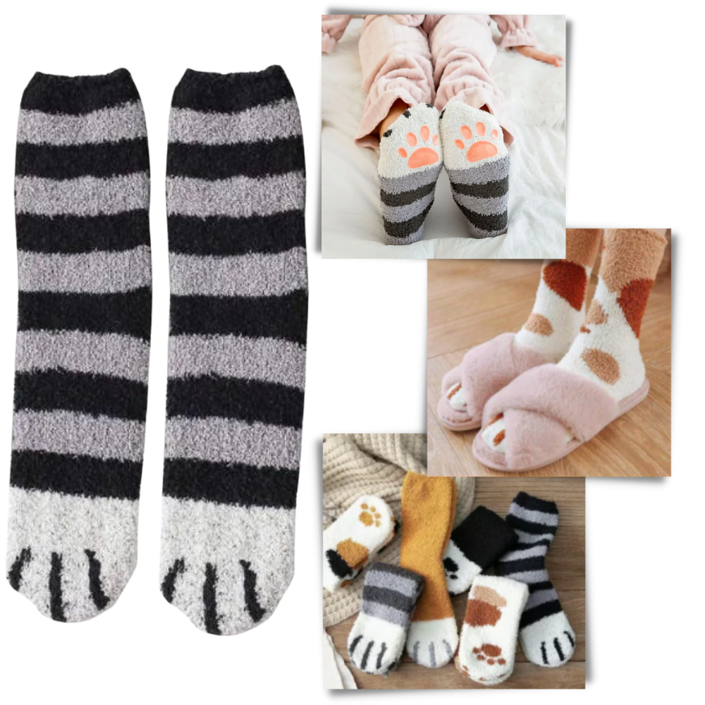 Cat's Paw Winter Socks
