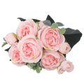 Artificial Silk Peony and Roses Flower Bouquet
