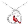 Cardinal Heart Pendant Necklace