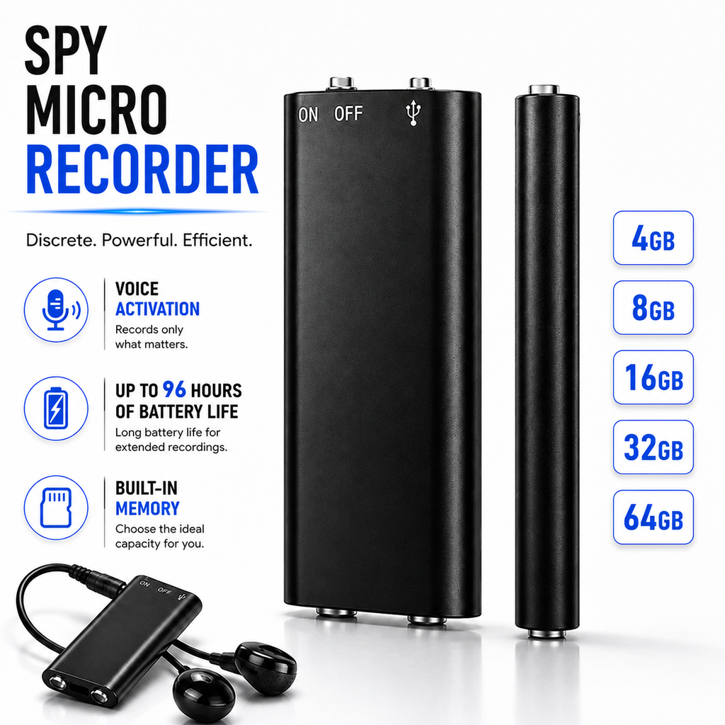 Ultra Mini Voice Recorder with Voice Activation