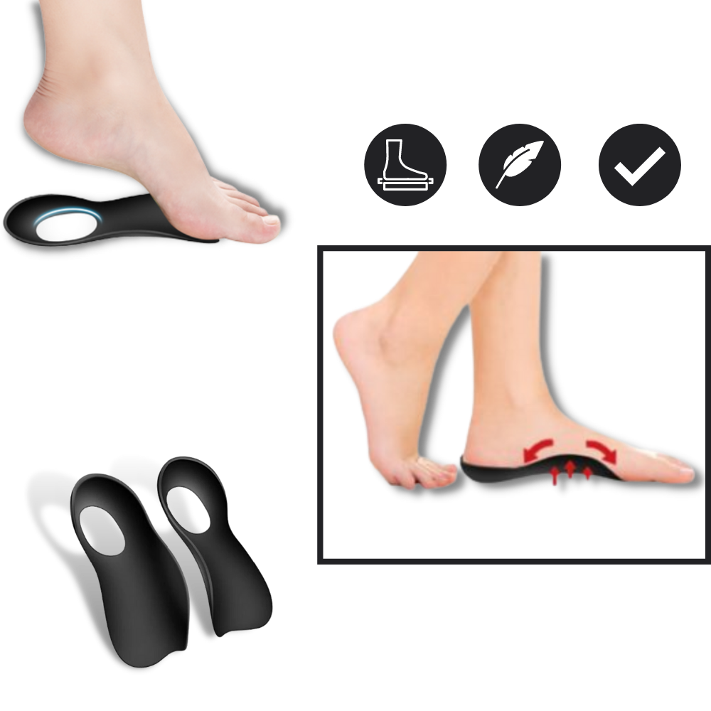 Orthopedic insoles for flat feet