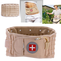 Inflatable decompression lumbar support belt