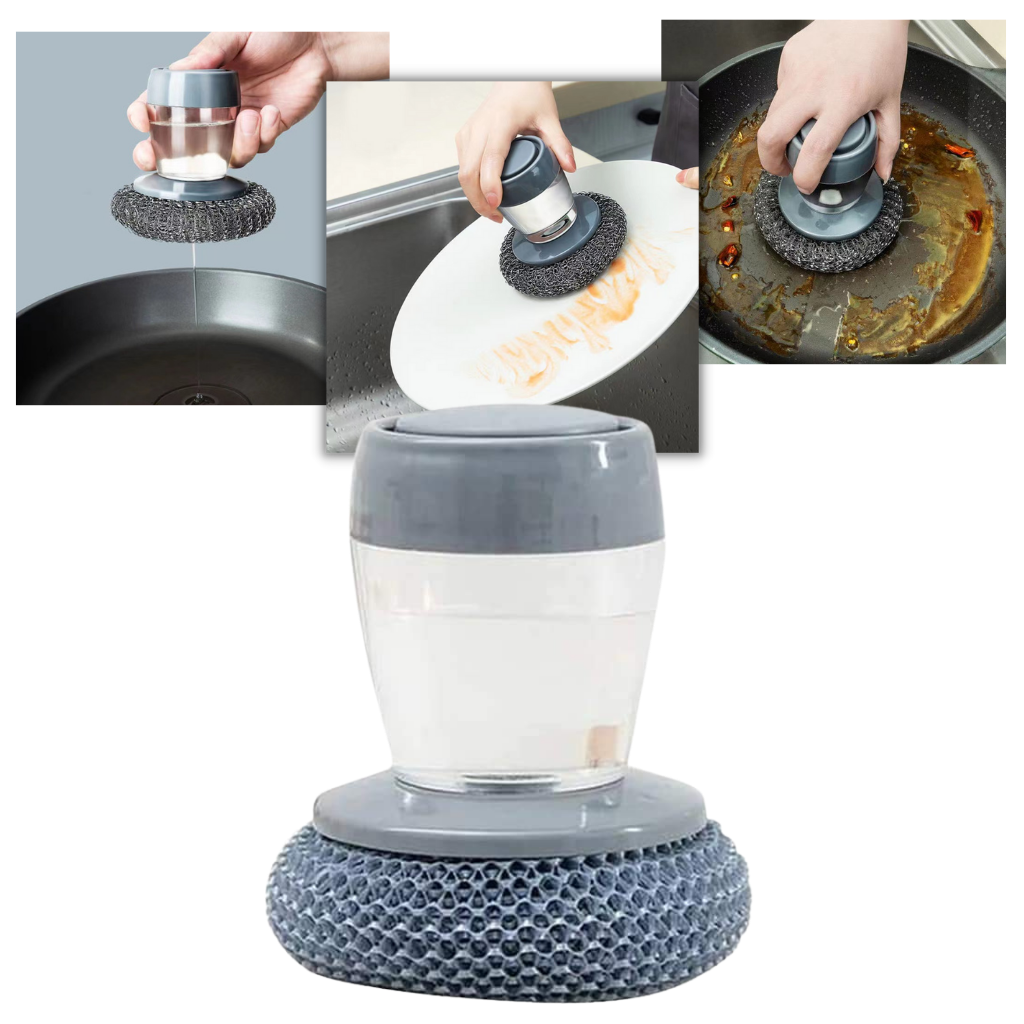 Soap Dispensing Palm Brush for Kitchen