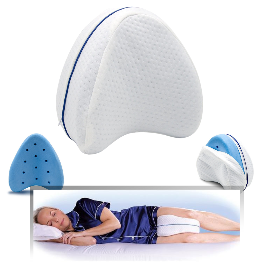 Orthopedic knee and leg pillow with memory foam