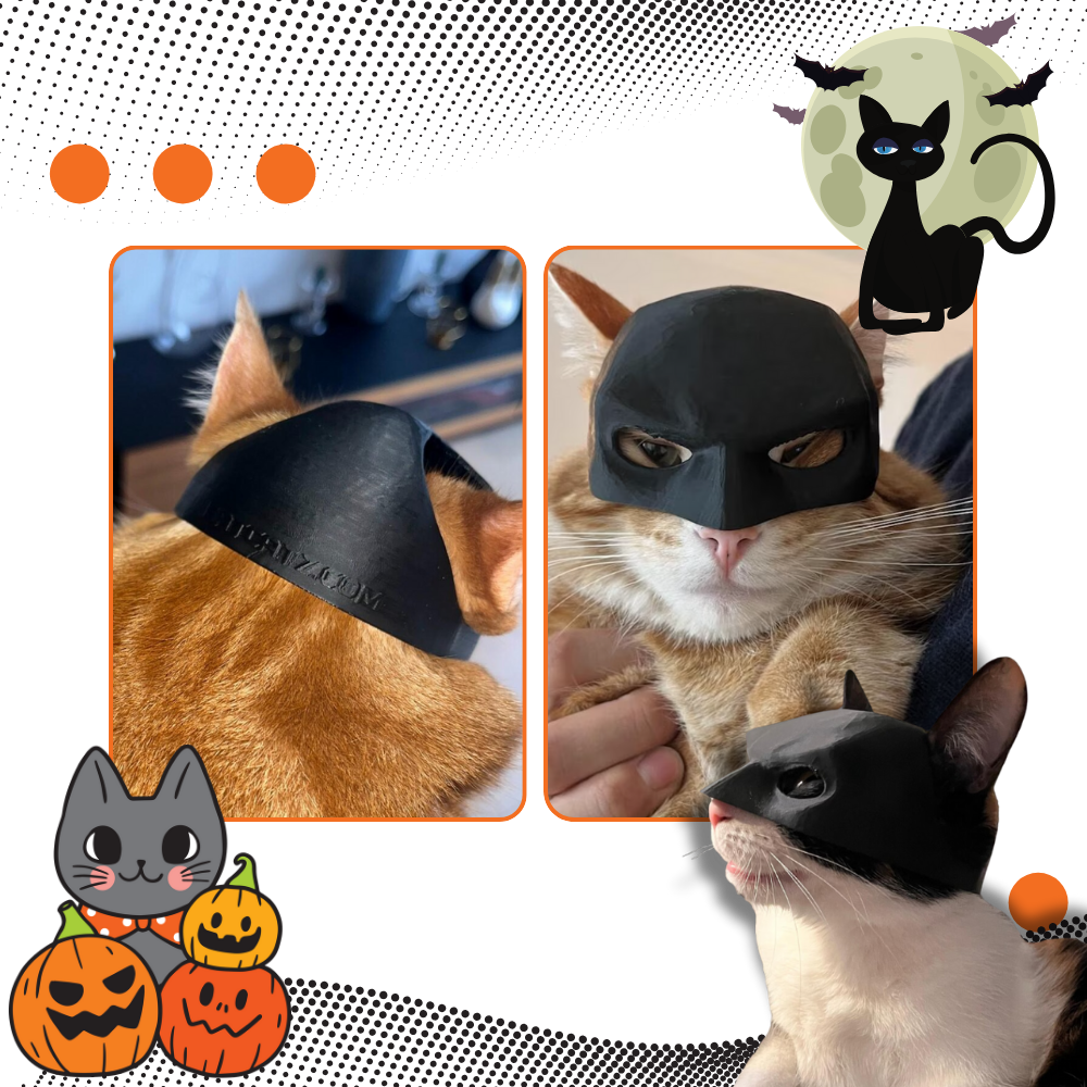 Adorable Batman Cat Mask