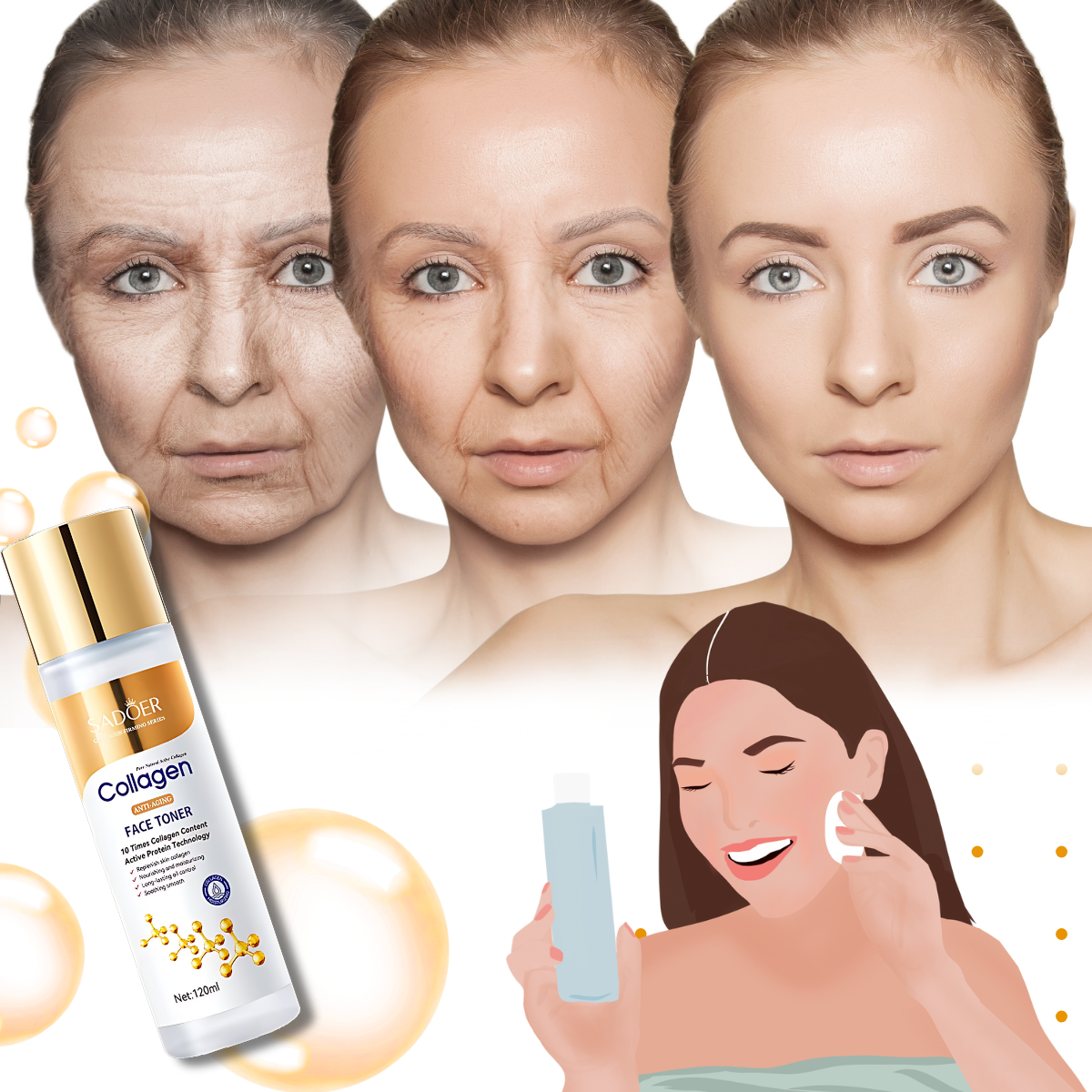 Anti-Aging Brightening Collagen Toner