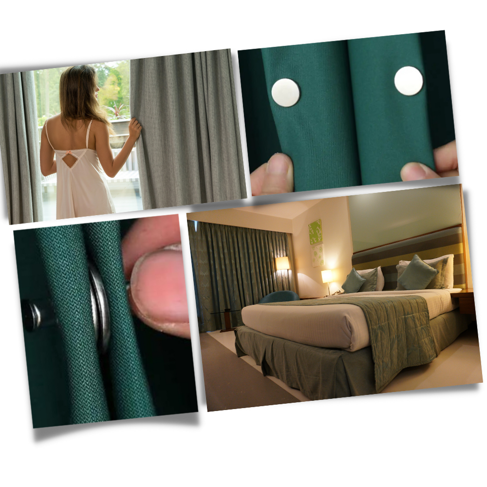 Anti-Leakage magnetic curtain clips