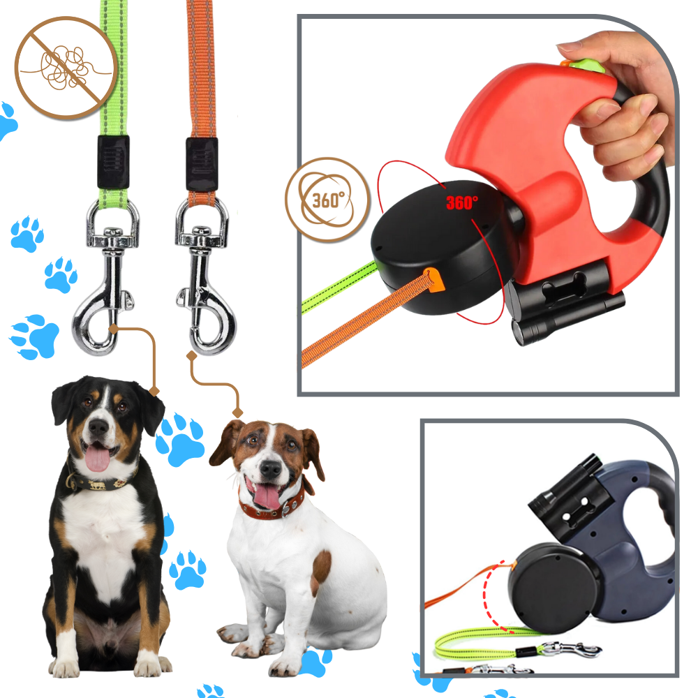 Anti-winding Retractable Dog Leash