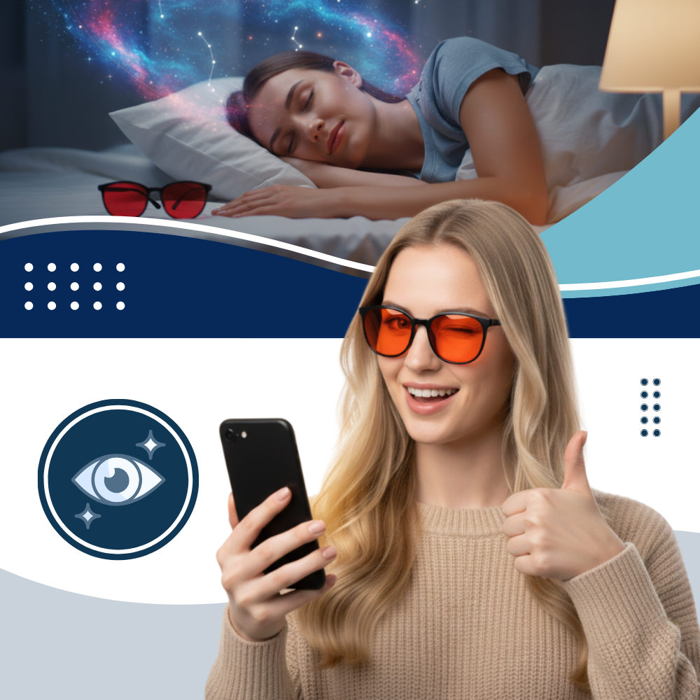 Blue Light Filter Red Glasses