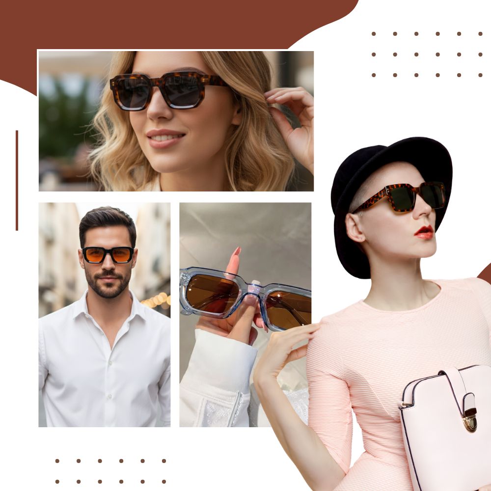 Bold Energy Rectangle UV Sunglasses