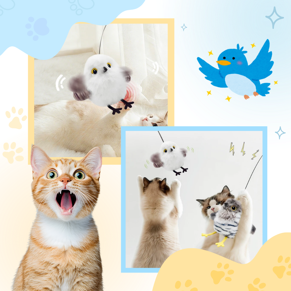 Cat Lifelike Interactive Bird Toy