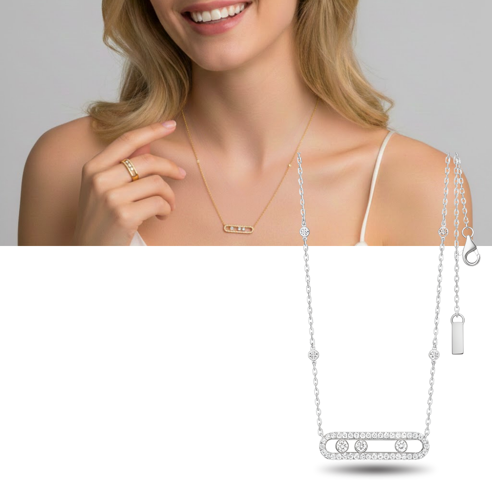 Classic Three Stone Necklace