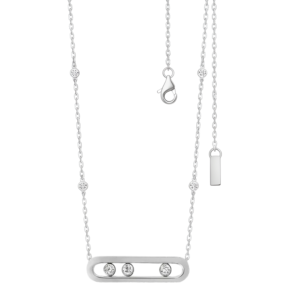 Classic Three Stone Necklace
