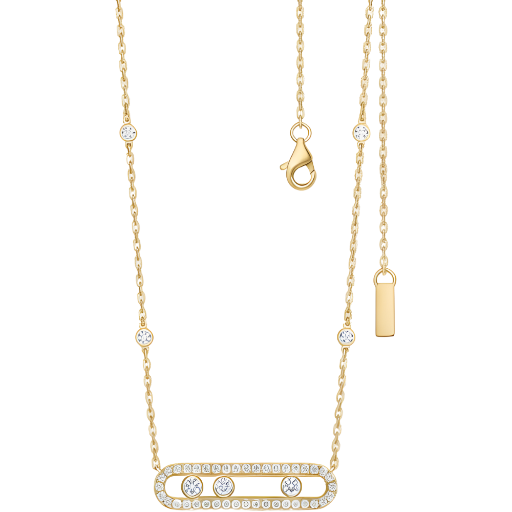 Classic Three Stone Necklace