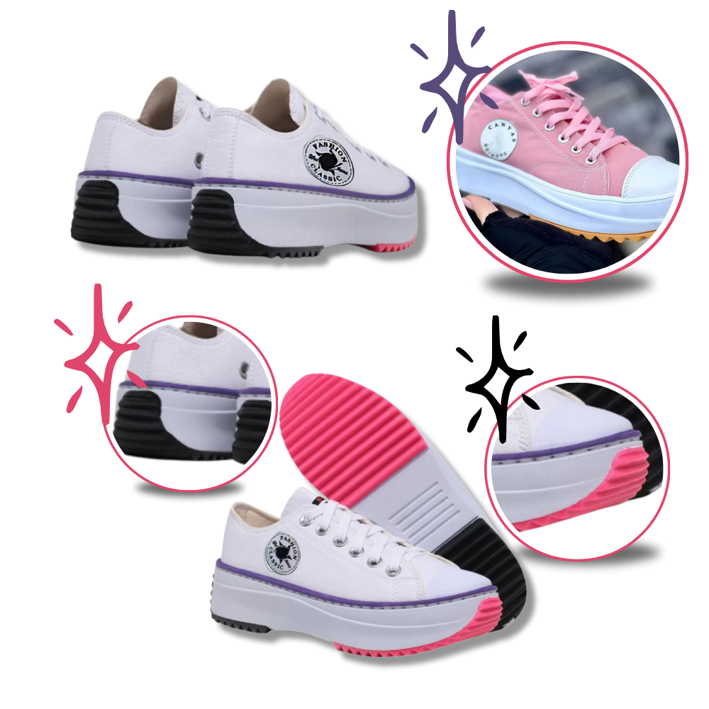 Comfortably Elevated Slip-Free Canvas Sneaker
