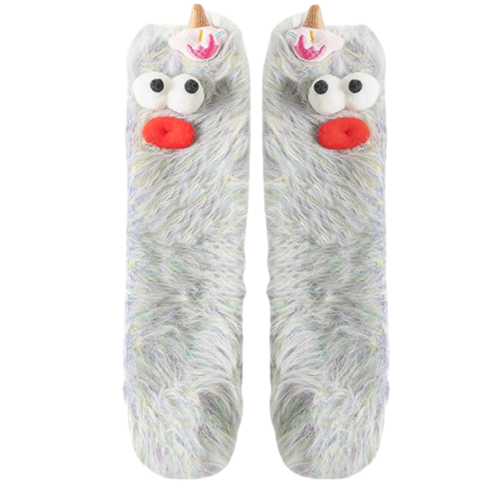 Coral Velvet Funky Socks