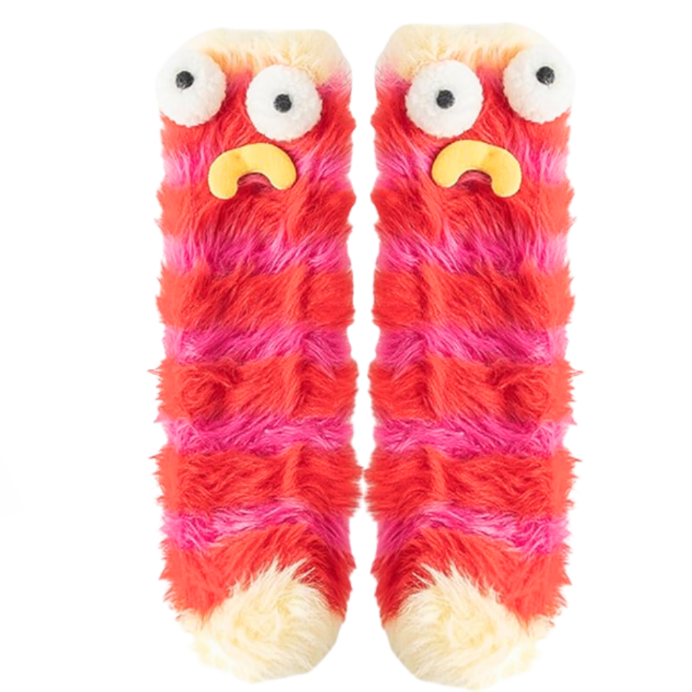 Coral Velvet Funky Socks