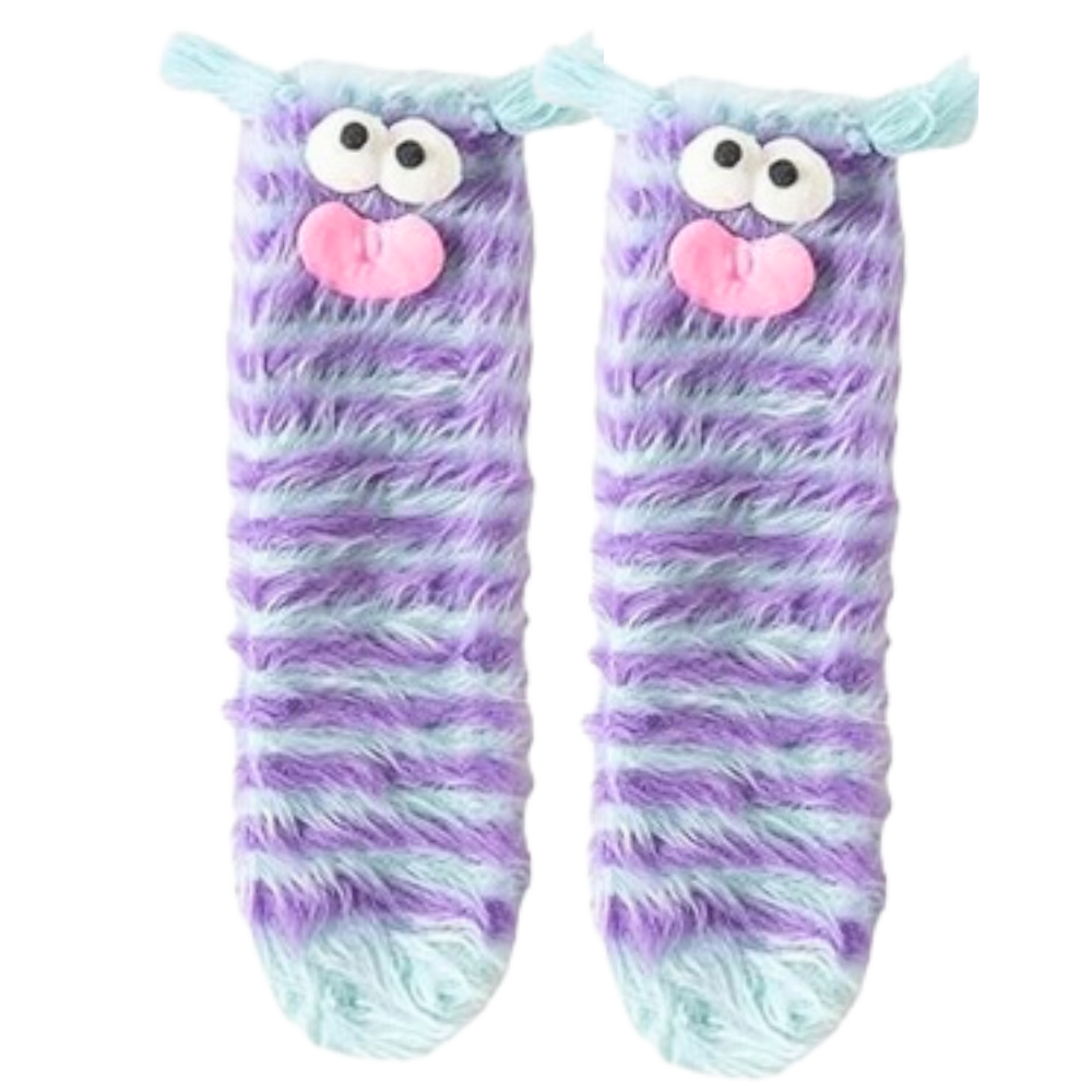 Coral Velvet Funky Socks