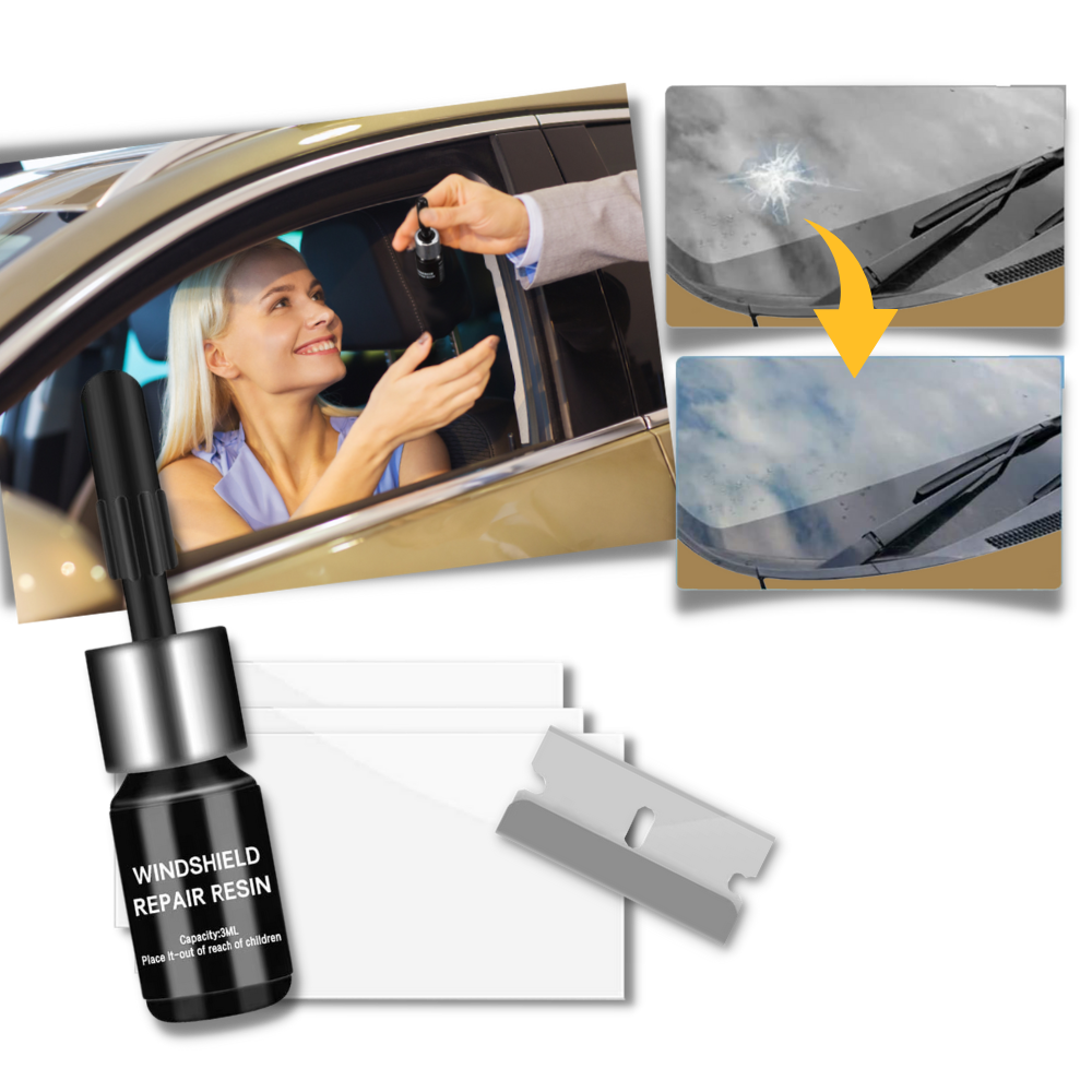Cracked Glass Repair Fluid Kit