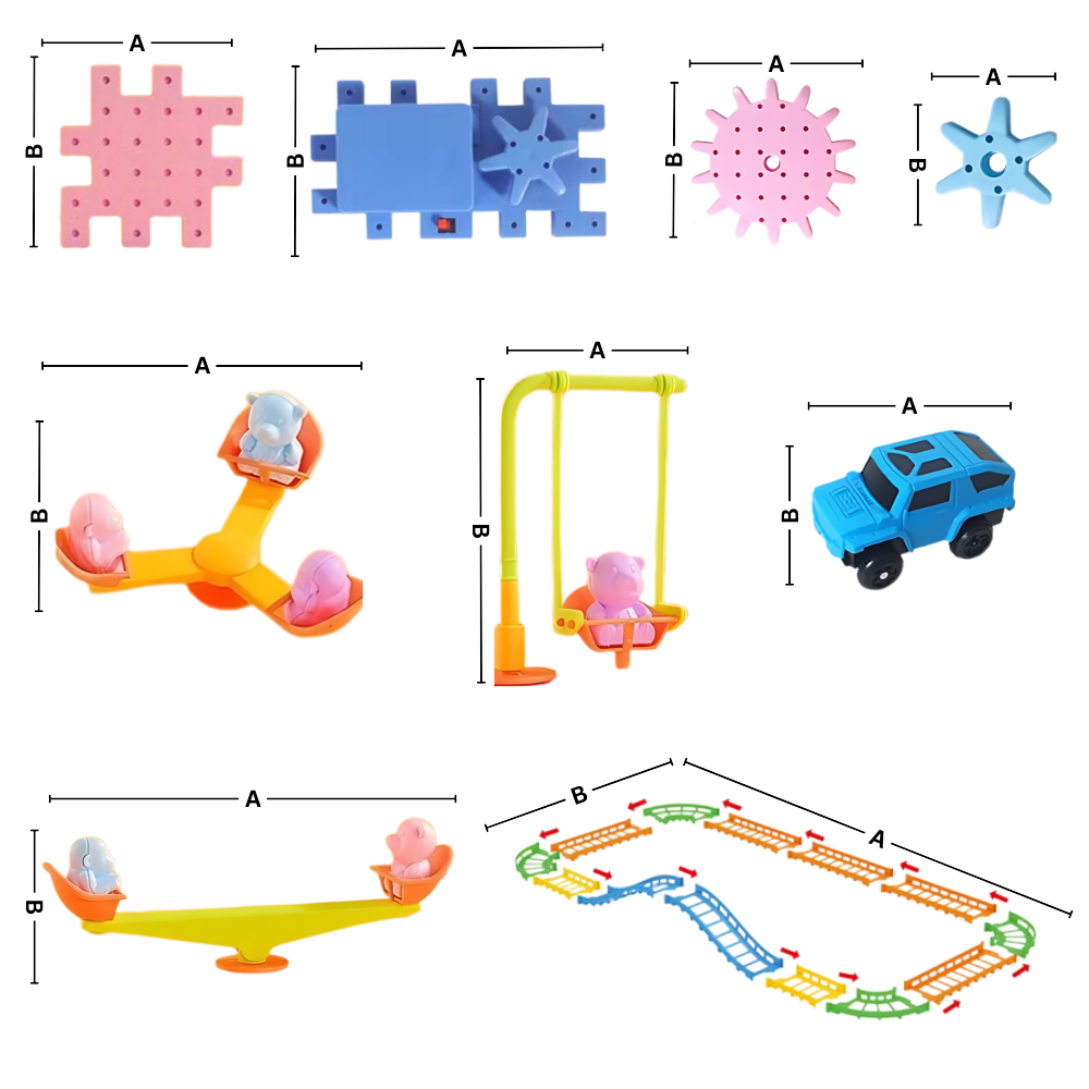 Dual Operation Educational Gear Building Blocks