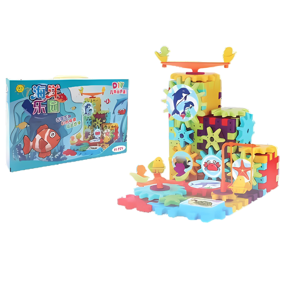 Dual Operation Educational Gear Building Blocks
