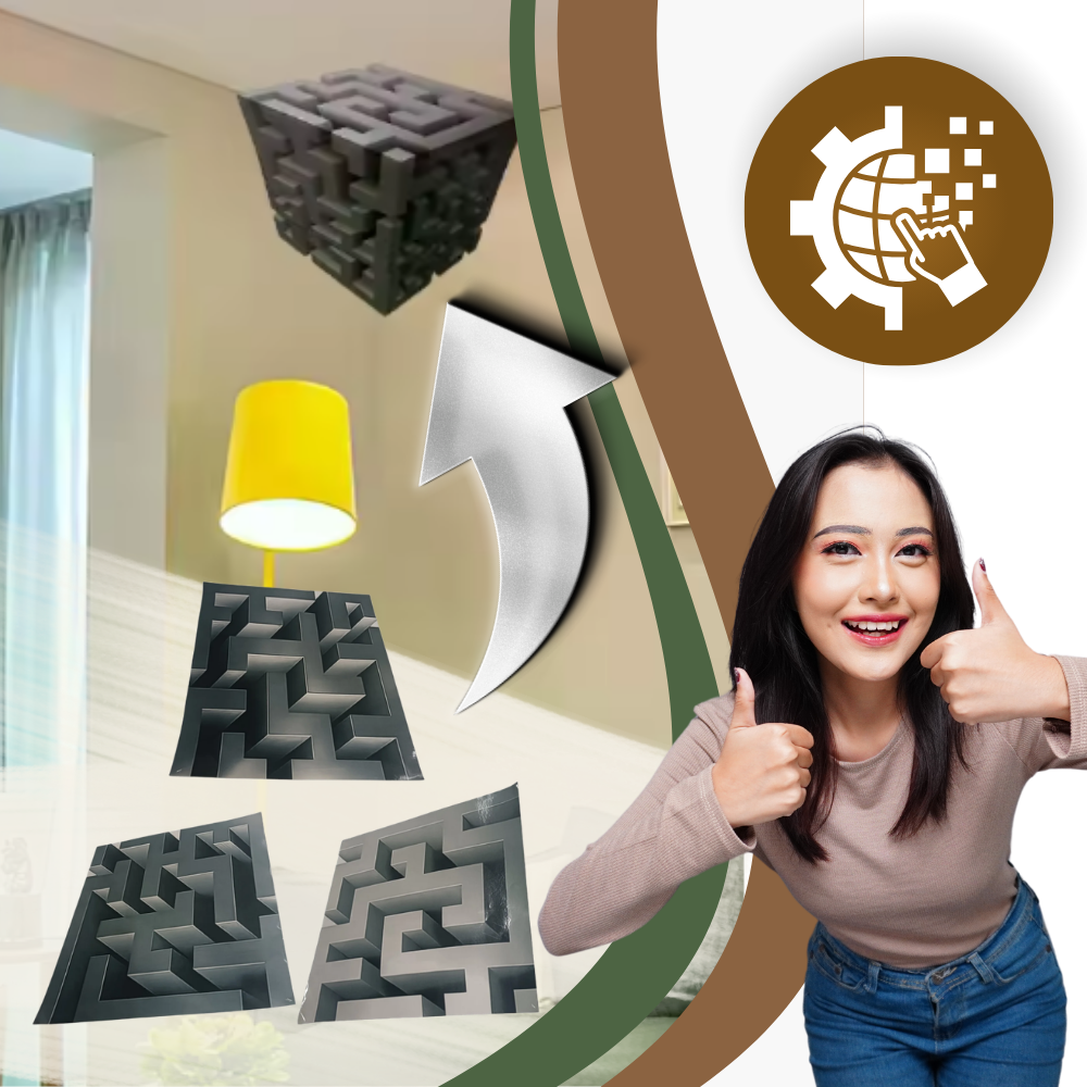 Easy Stick 3D Illusion Wall Decal