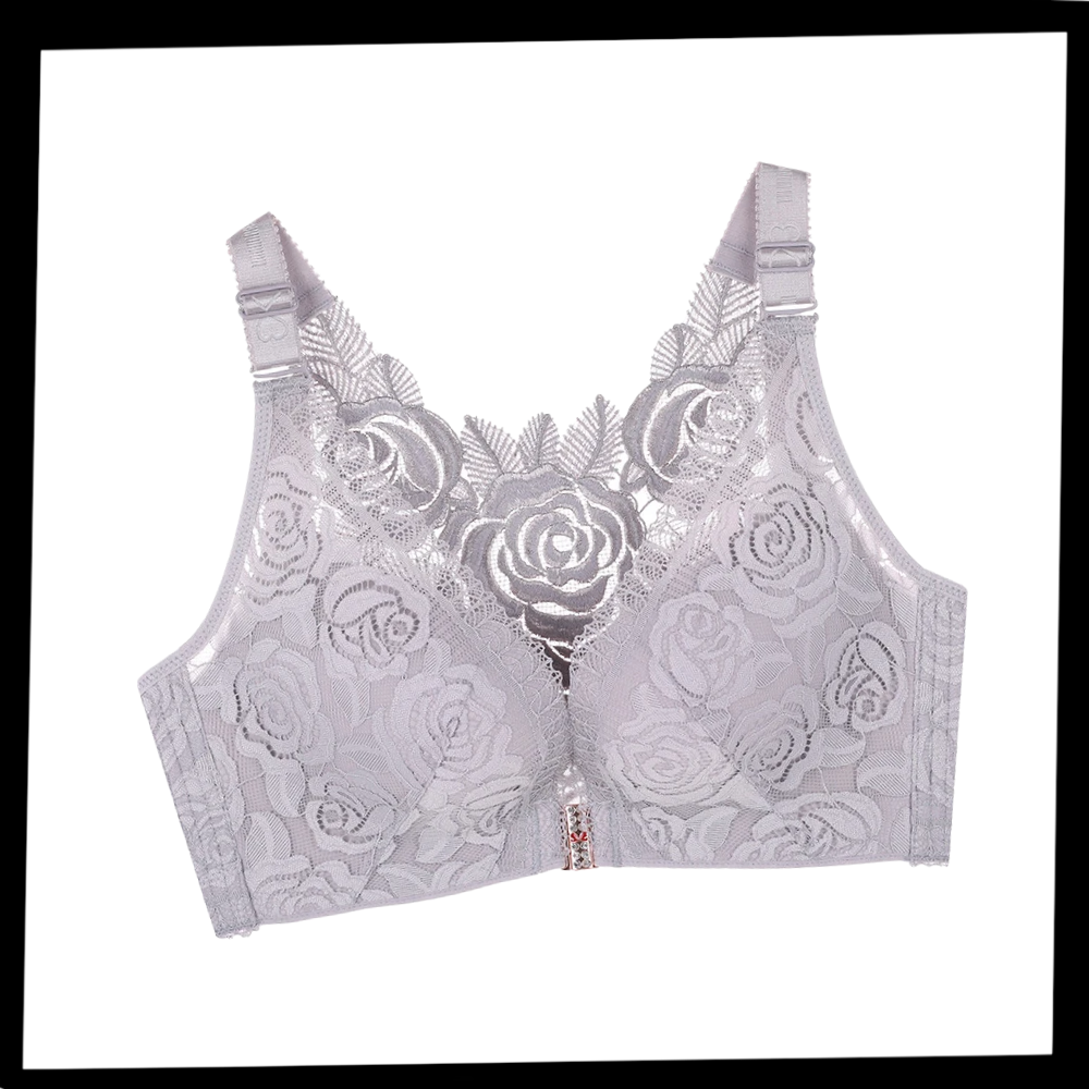 Elegant Rose Push-up Lace Bra