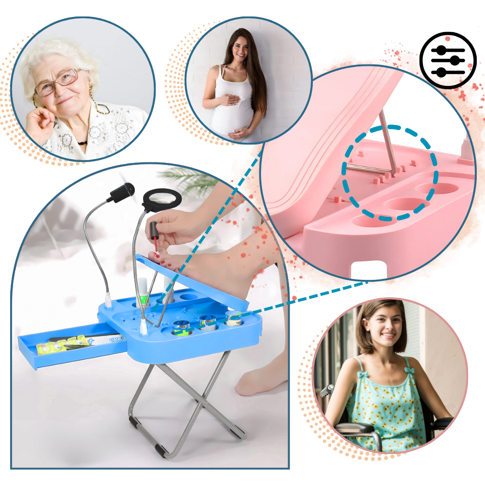 Ergonomic LED Pedicure Foot Rest