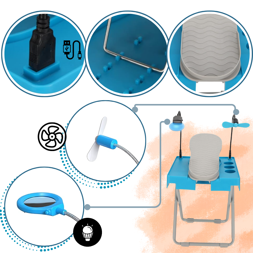 Ergonomic LED Pedicure Foot Rest