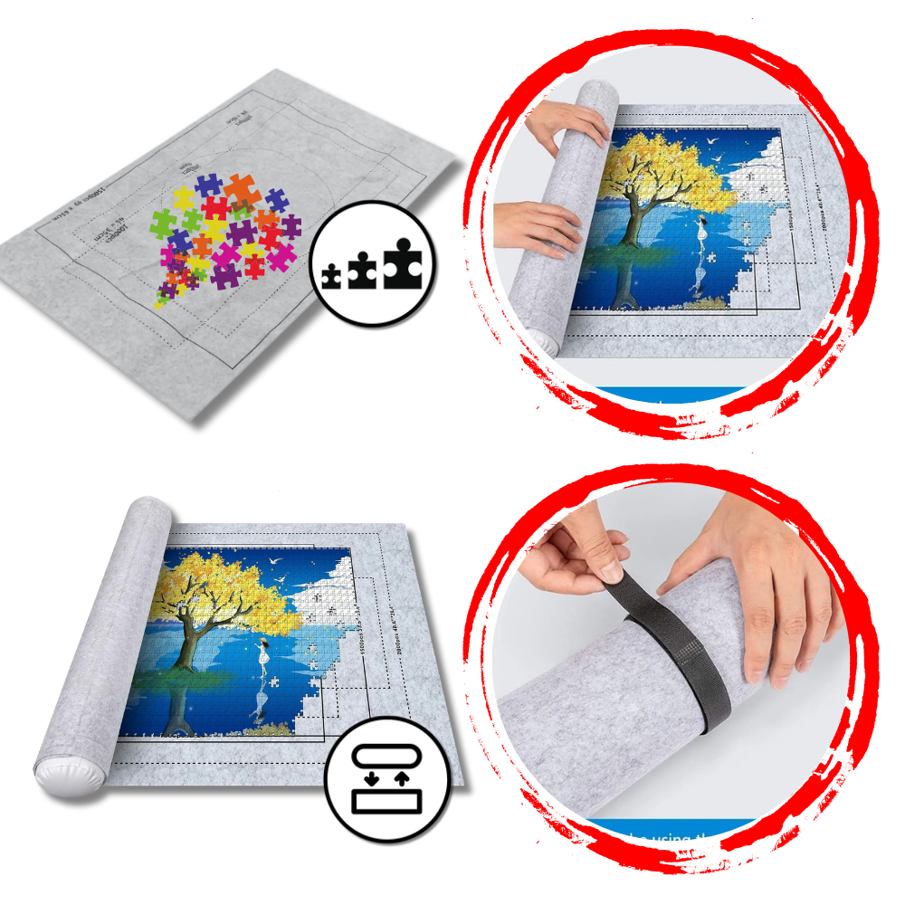Felt Puzzle Mat Roll Up