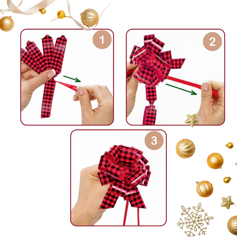 Festive Easy Assembly Ribbon Bows