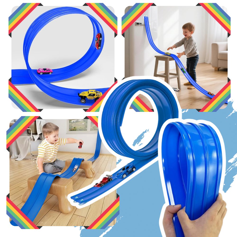Flexible 2 Lanes Car Track