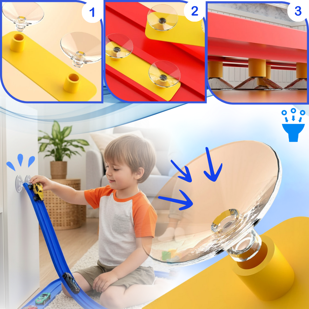Flexible 2 Lanes Car Track