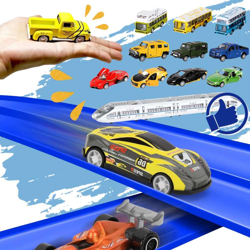Flexible 2 Lanes Car Track