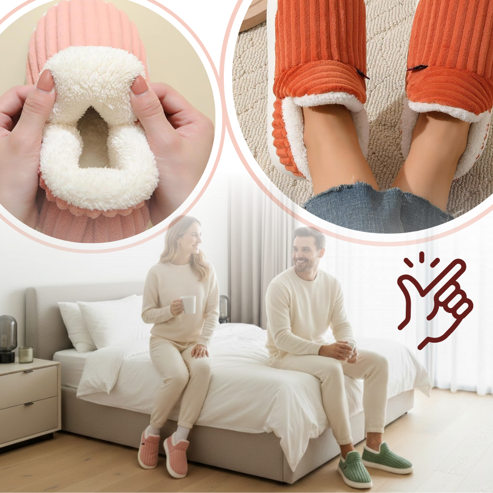 Fluffy Plush House Slip-On