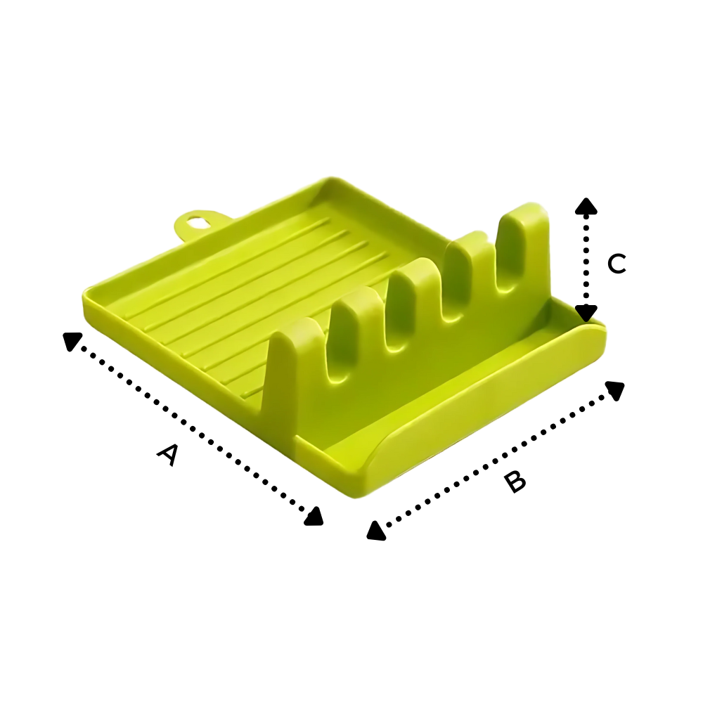 Four-Slot Non Slip Spatula Rack