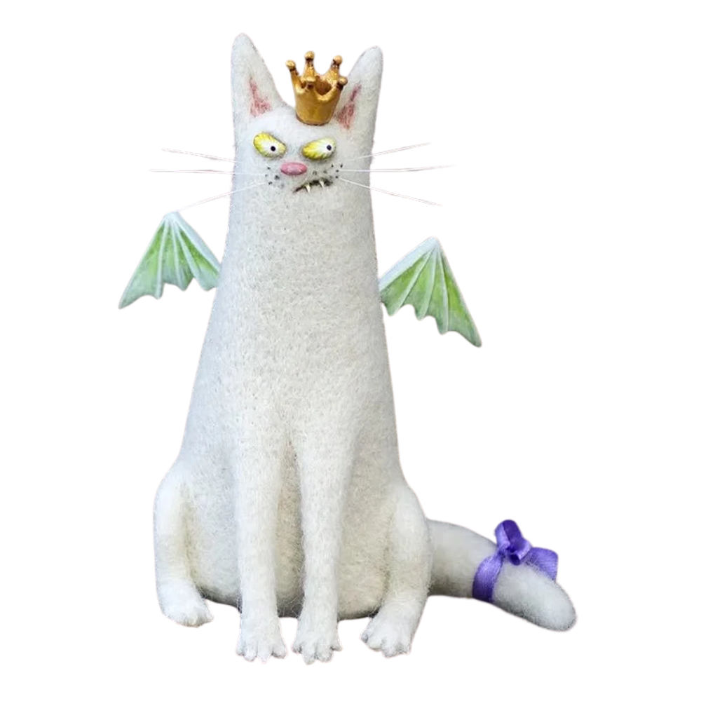 Funny Disheveled Decor Cat