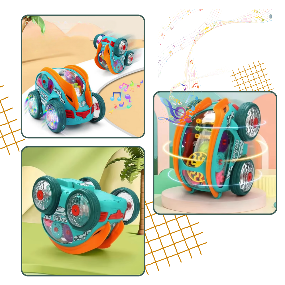 Gear-Powered Speedlite Toy Car