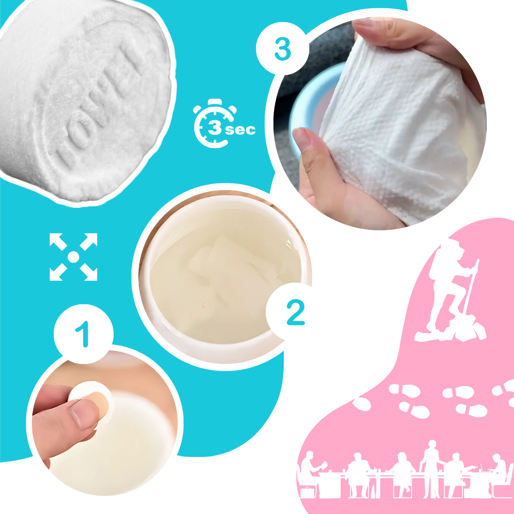 Gentle Cotton Compressed Towels