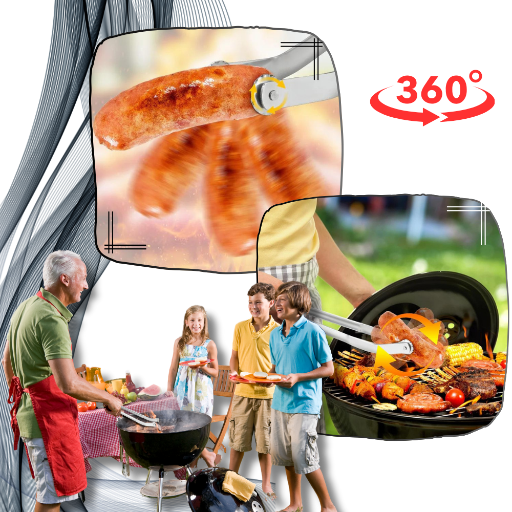 Heat Resistant Barbecue Flip Tongs