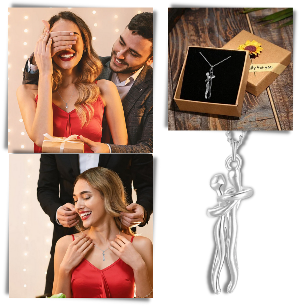Hug Love Couple Necklace