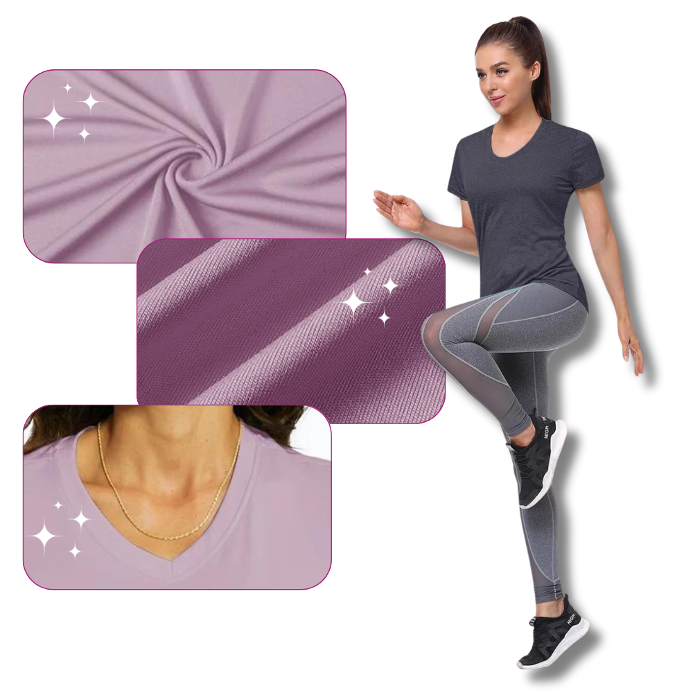 Instant Cooling V-neck Shirts Women