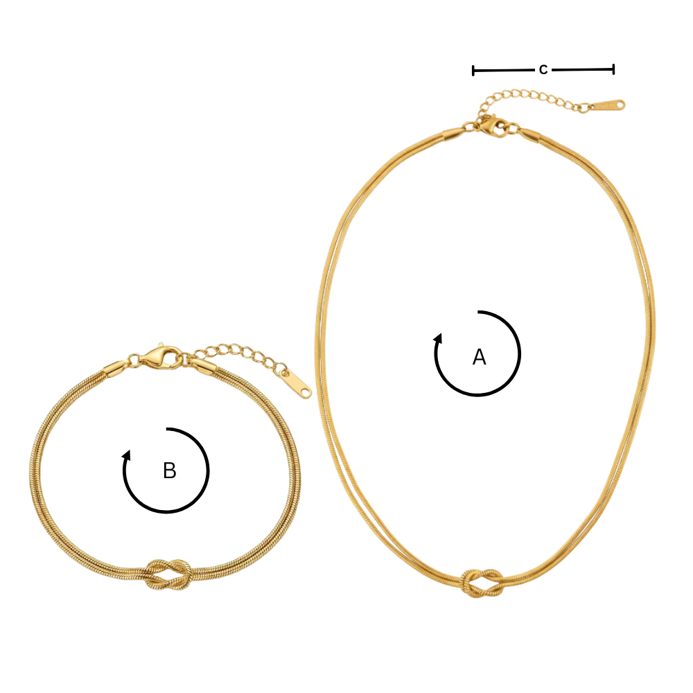 Love Knot Necklace & Bracelet