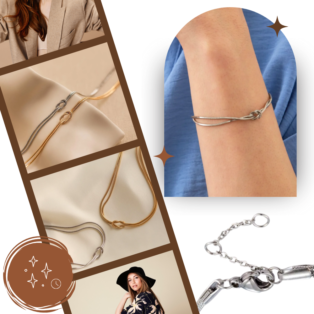 Love Knot Necklace & Bracelet