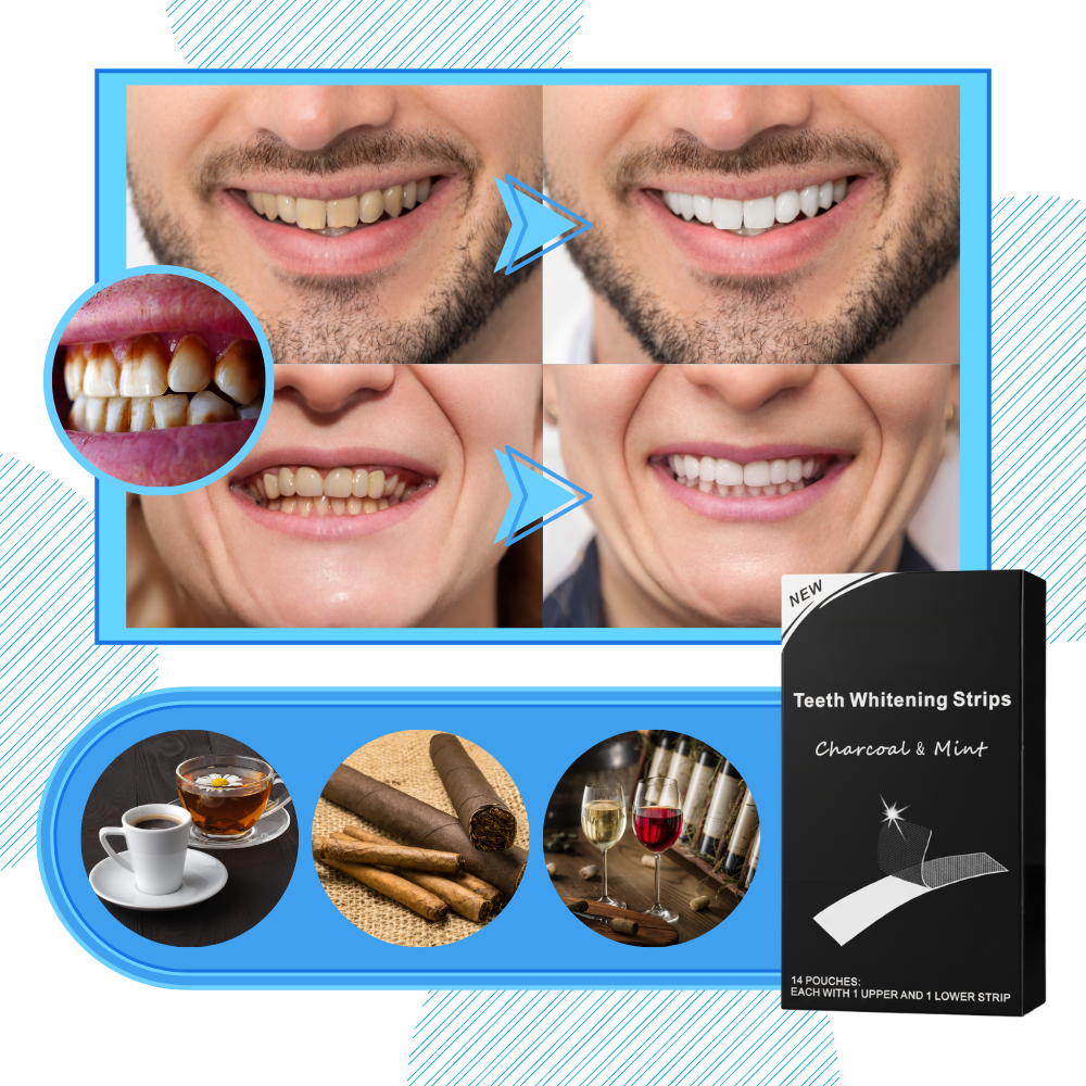 Minty Charcoal Teeth Strips