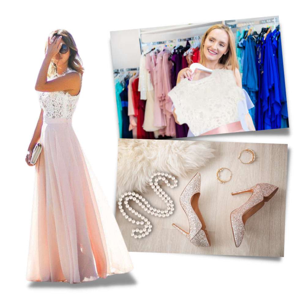 Prairie Chic Lace Chiffon Dress