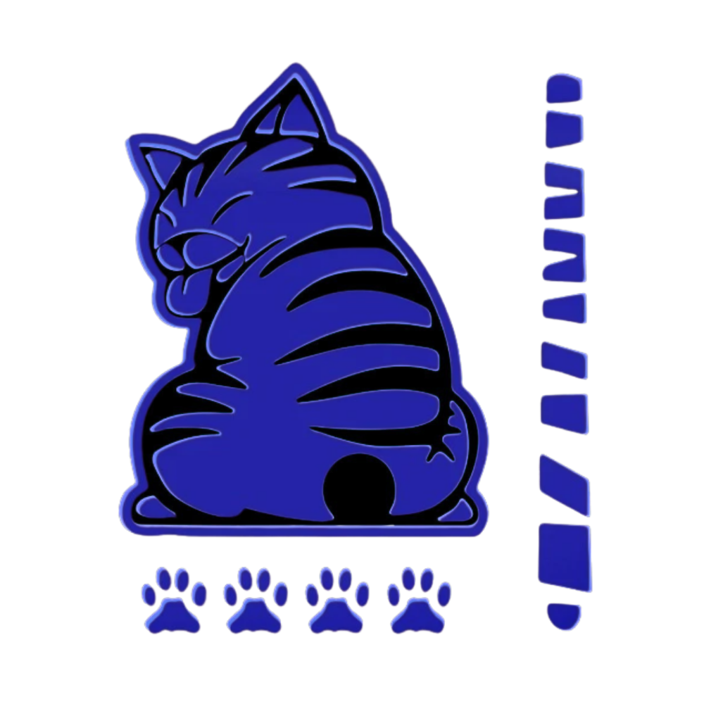 Quirky Cat Wiper Decal