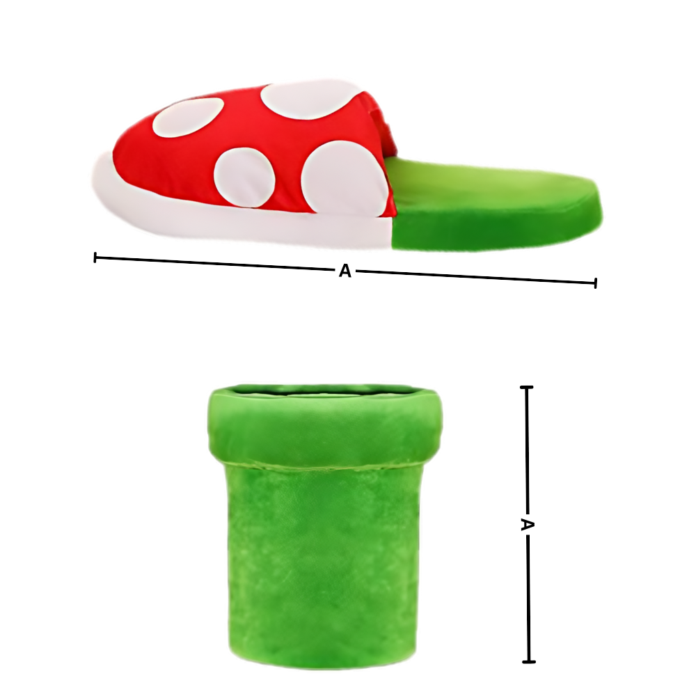Soft Plush Mario Piranha Plant Slippers